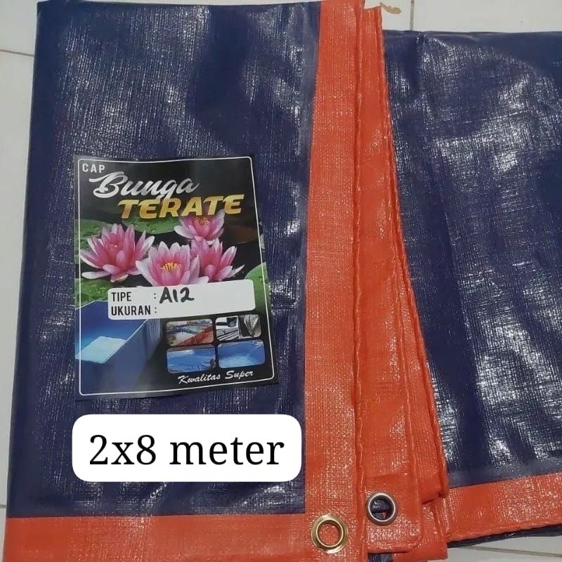 Terpal Korea A12 Cap Bunga Terate Ukuran 2x8 meter