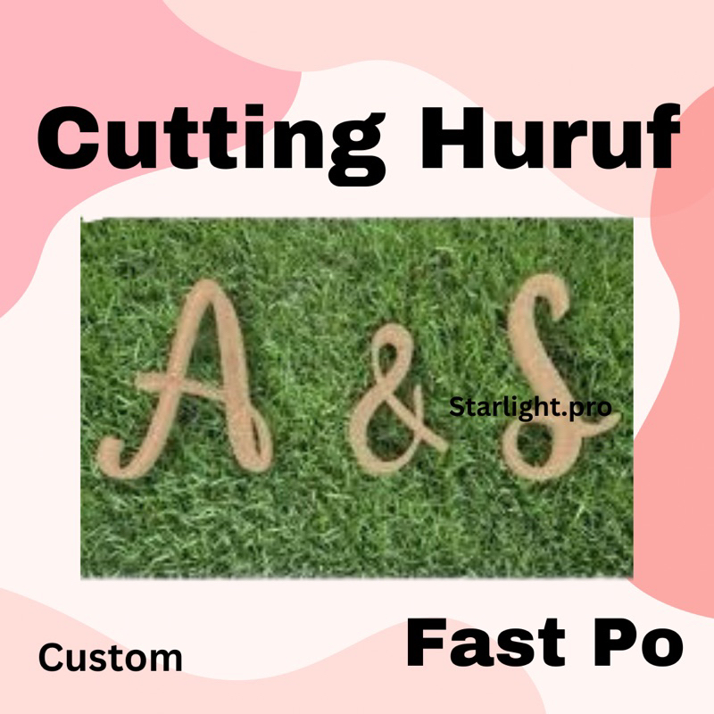 CUTTING HURUF KAYU NAMA INISIAL