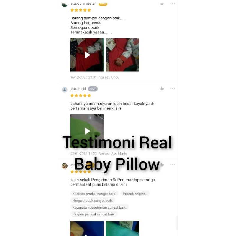 Baby Pillow Bantal Bayi Anti Peyang Original Kulit Kacang Hijau