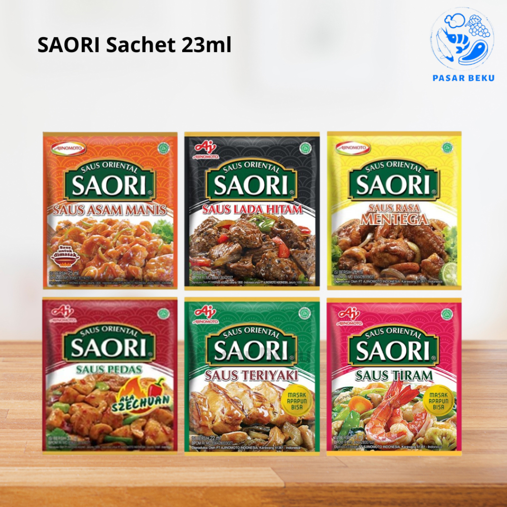 

Saori Sachet 23ml Saus Tiram Teriyaki Lada Hitam Pasar Beku Padang