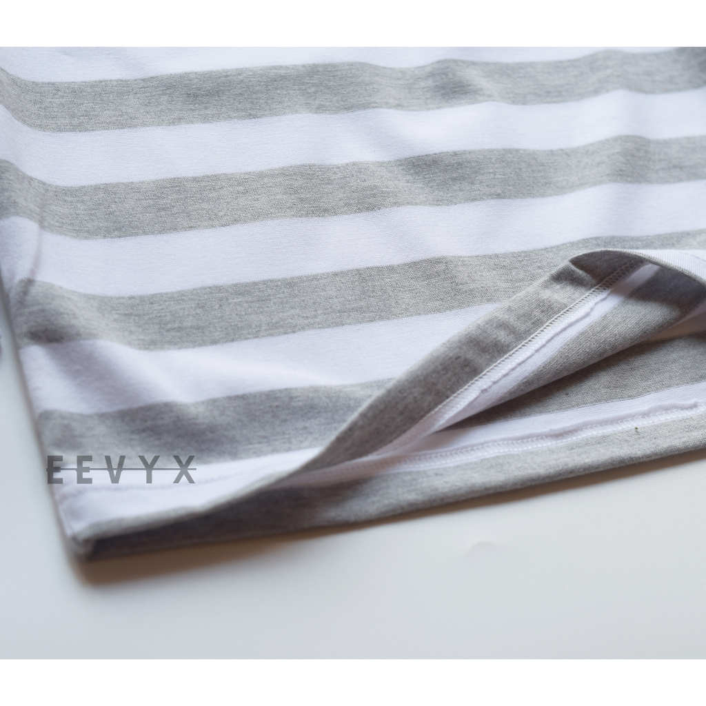 Kizzu Baju Kaos Anak Laki Laki Lengan Panjang Umur 1-12 Tahun - Strip/ Salur Misty- Eevyx Store
