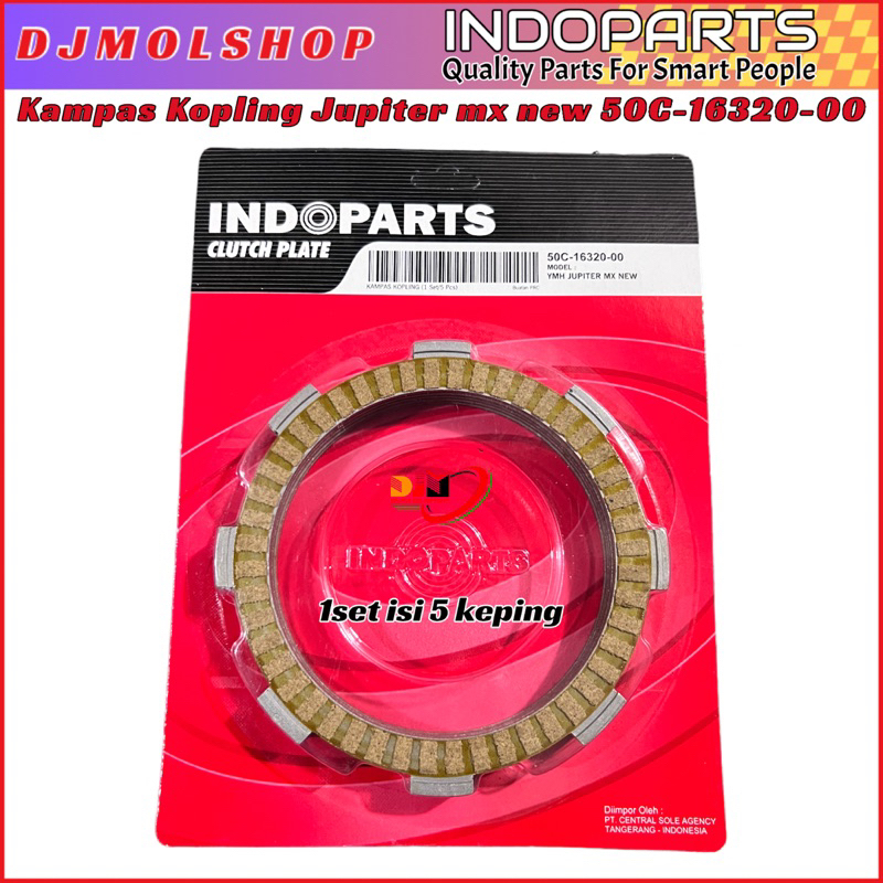 Kampas Kopling Jupiter MX King MX150 4pcs Kode 2PV-16321 Ori Merk Indoparts