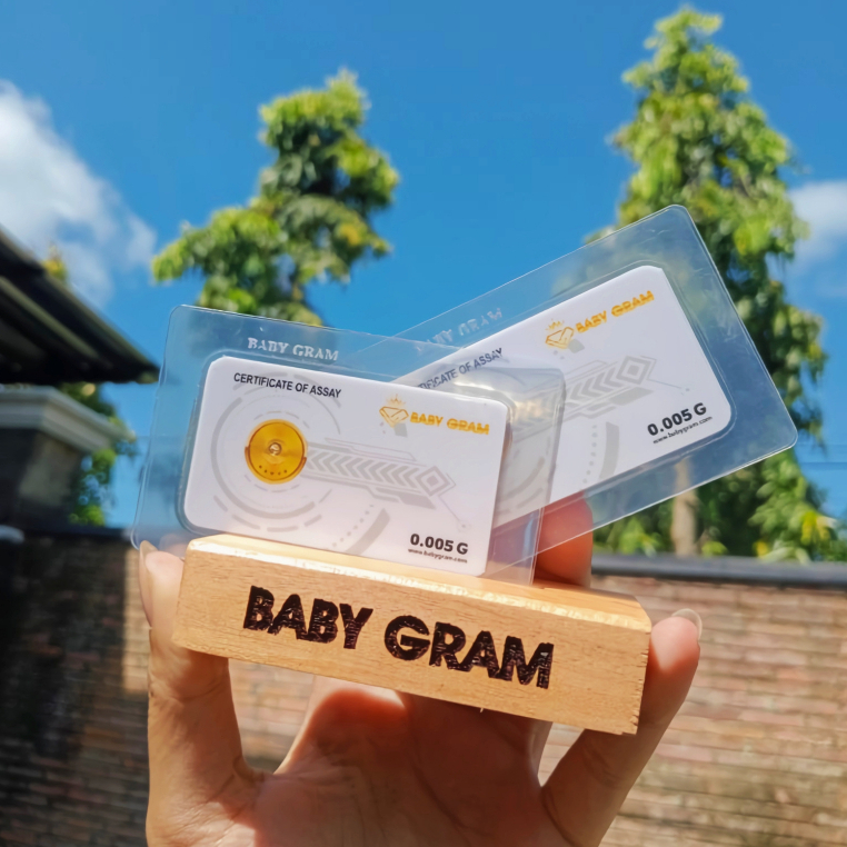 Baby Gram 0.005gr Emas Logam Mulia 24 Karat Isi 10 Keping