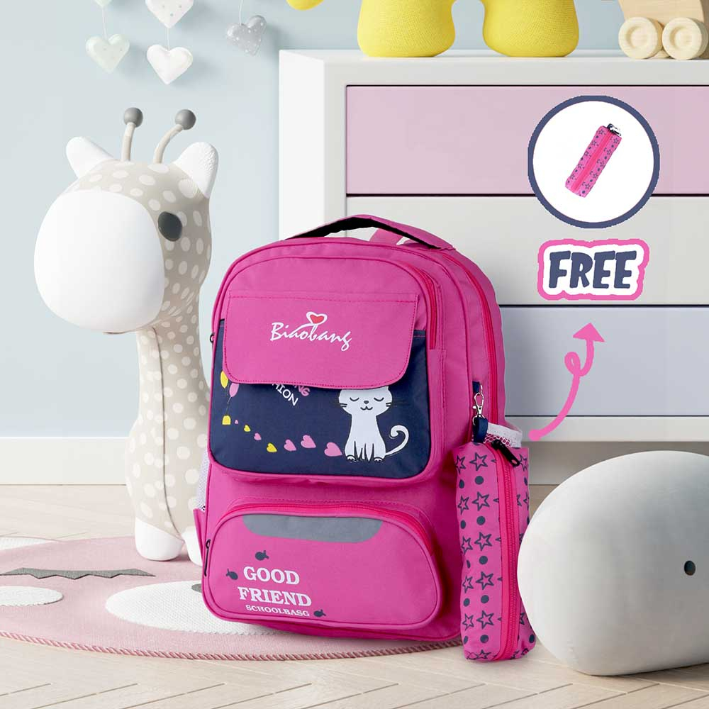 Backpack tas ransel anak perempuan karakter kucing lucu