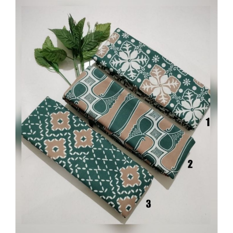KAIN BATIK CAP GARUTAN 2 WARNA HIJAU WARDAH
