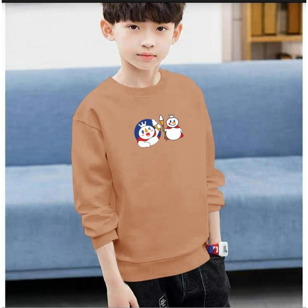 JOSJOLI_STORE/BAJU SWEATER MIXUE 4/Atasan Anak Laki-Laki Lengan Panjang/Fit To XS S