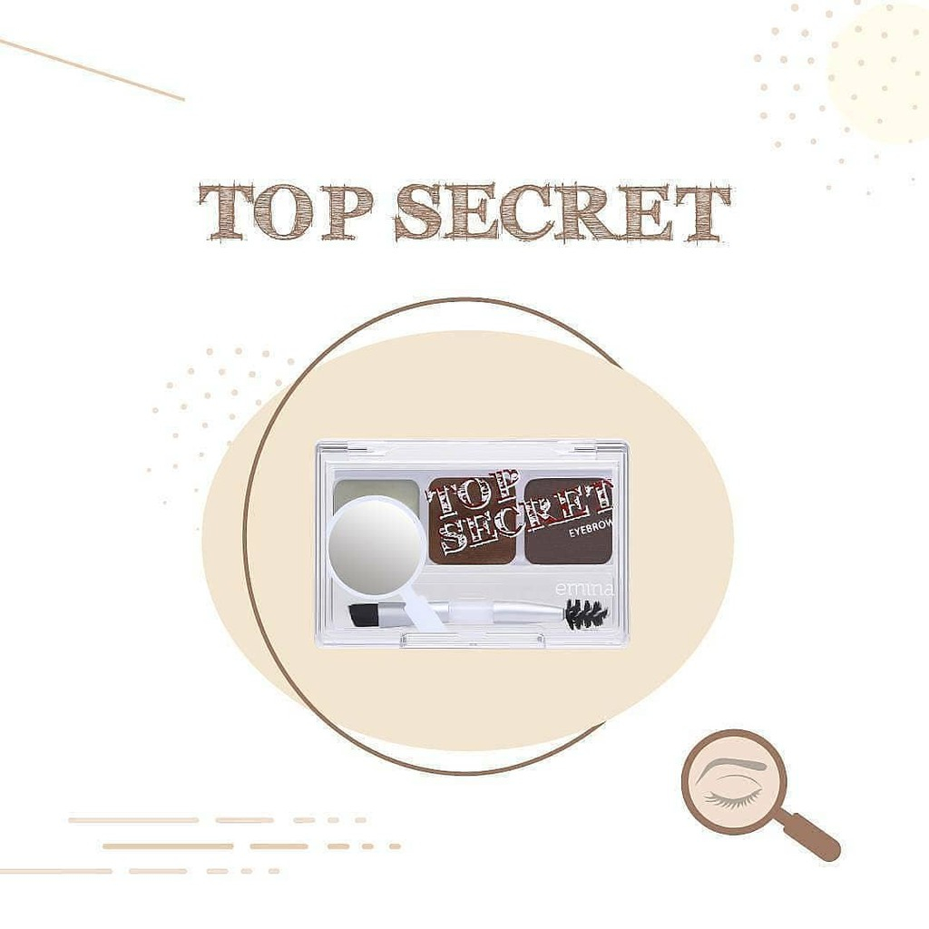 MFI - Emina Top Secret Eyebrow | All in One Kit Alis | Netto 2,9 gr