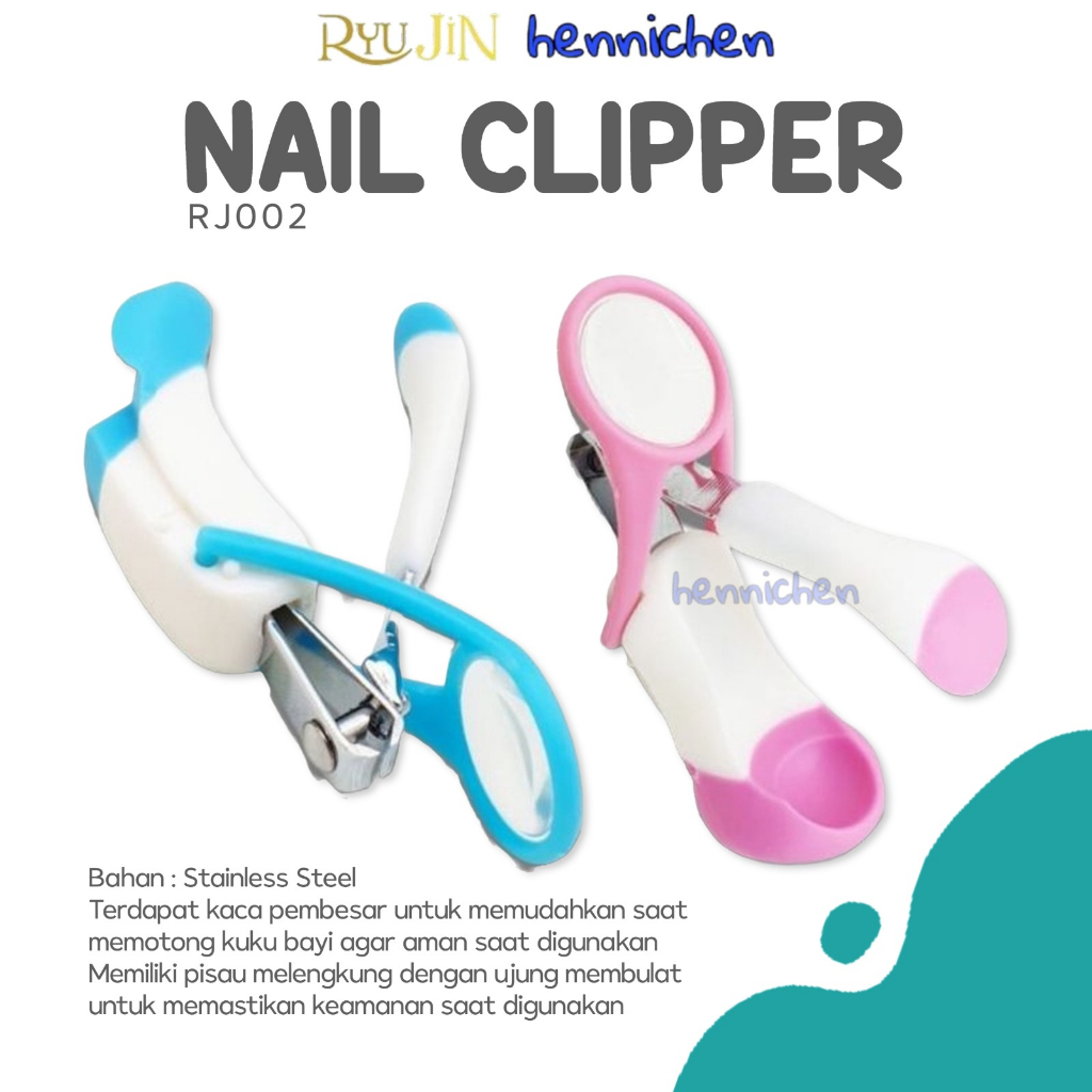 RYU JIN NAIL CLIPPER RJ-002 GUNTING KUKU DENGAN KACA PEMBESAR GUNTING KUKU BAYI