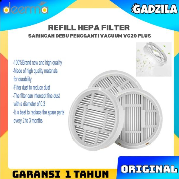 REFILL HEPA FILTER VACUUM CLEANER DEERMA VC20 PLUS VC21 PENGGANTI SARINGAN DEBU