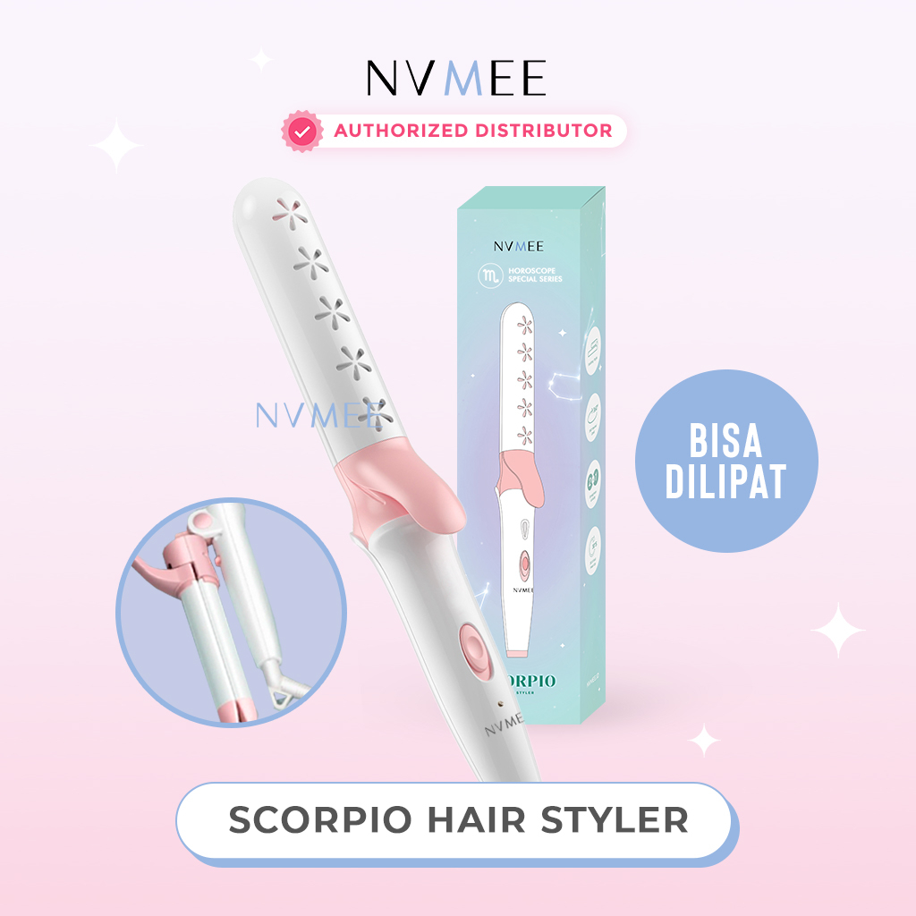 NVMEE - Catokan Pelurus Pengeriting Scorpio Hair Styler Bisa Dilipat