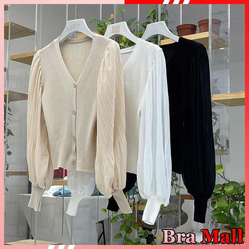 【 Bra Mall 】BJ-055 Joanne Pleated Sleeve Knit Blouse