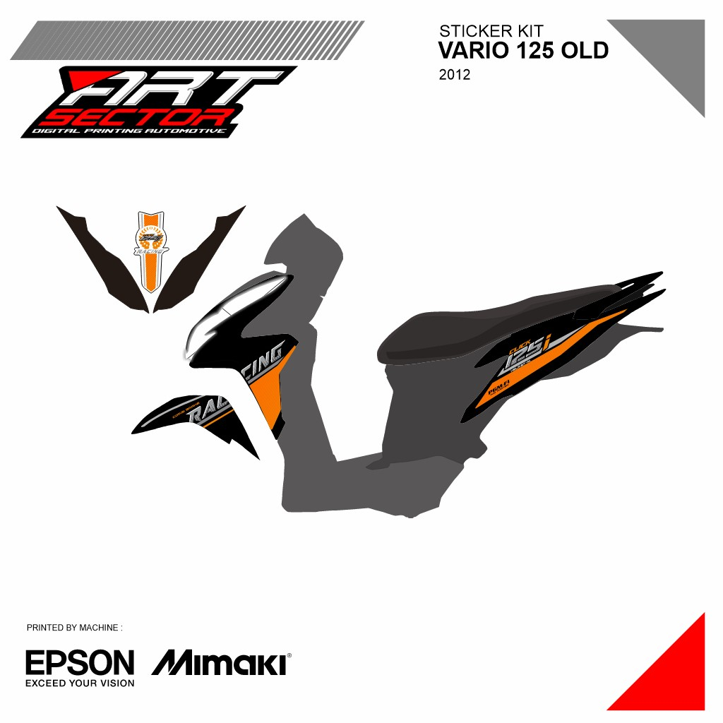 STICKER STRIPING TRANSPARAN VARIO 125 OLD RACING