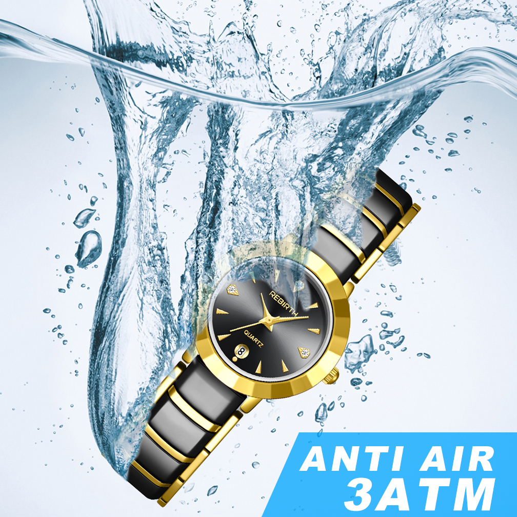 REBIRTH 2060 Jam Tangan Wanita Original Berlian Anti Air Analog Bisnis Kuarsa Jam Tangan Cewek