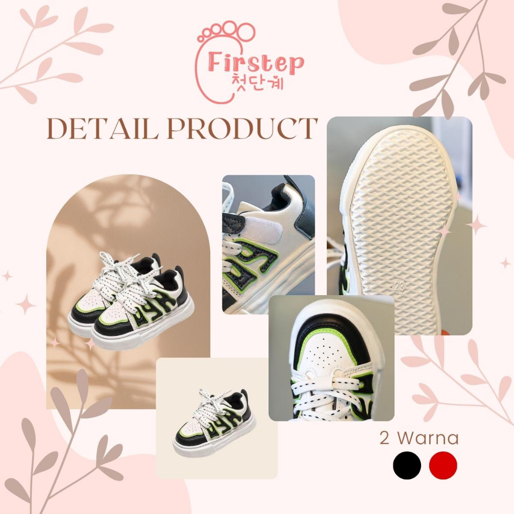 Firstep ❤️ Sepatu Anak Perempuan dan Laki Laki Sneakers Anak Import Canvas 1-7 Tahun FS132