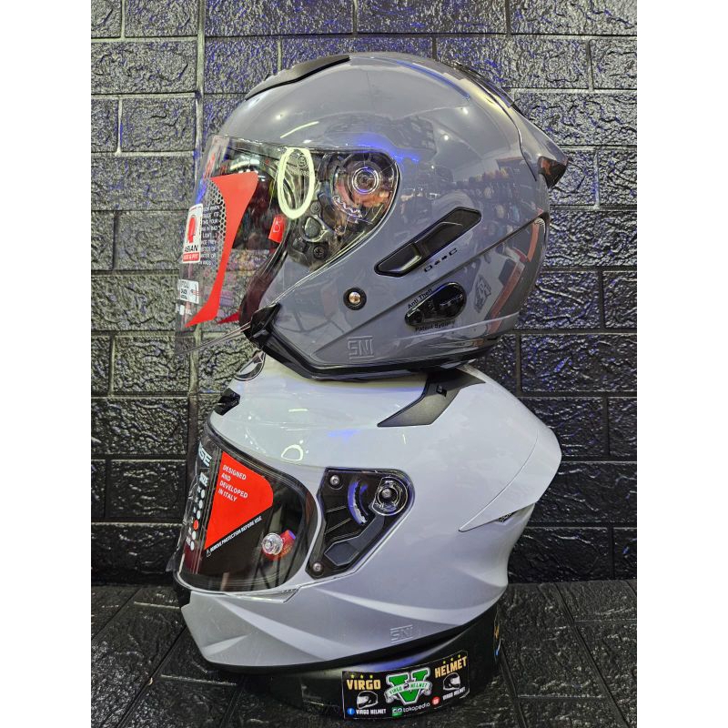 HELM KYT TT COURSE ASHPALT GREY COUPLE KYT GALAXY GORILA GREY GLOSY|HELM COUPLE KYT