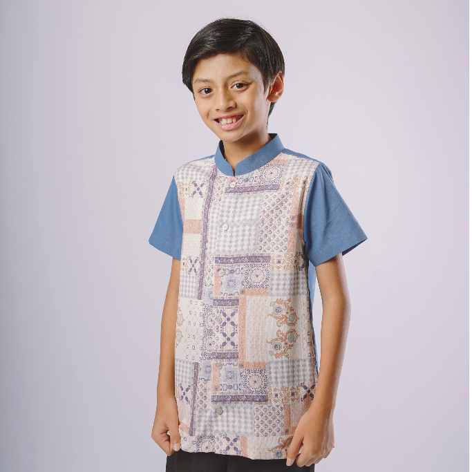 ELZATTA KOKO SARIMBIT ANAK GRANADA PATCHWORK BAJU COWOK LAKI LAKI Z833