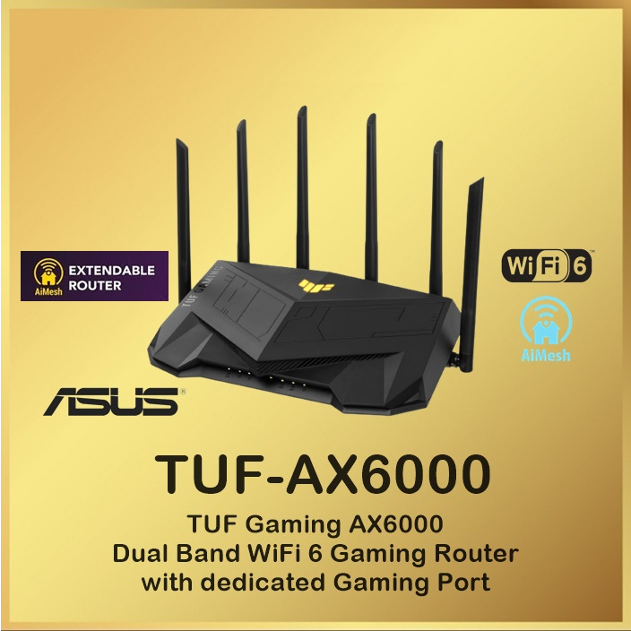 ASUS TUF-AX6000 TUF Gaming AX6000 Dual Band WiFi 6 Gaming Router