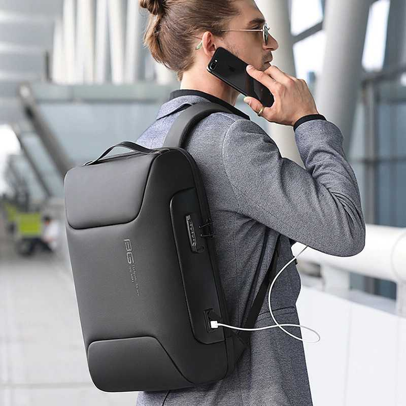 BANGE Tas Ransel Laptop Anti Theft USB Charging - BG-7216