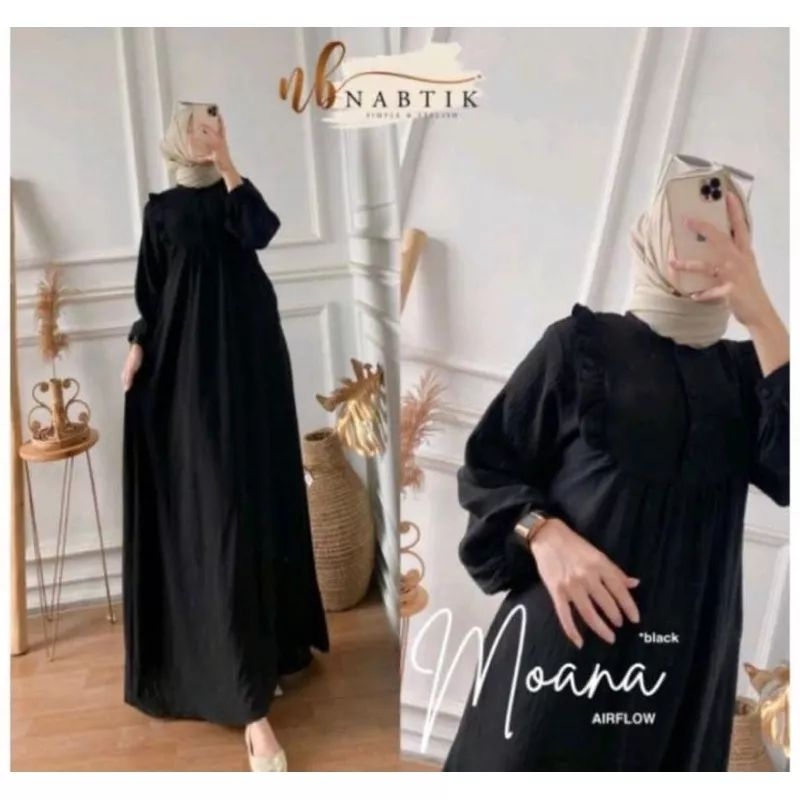 GAMIS CRINKLE AIRFLOW / MOANA DRESS MAXY / GAMIS CRINKLE TERMURAH