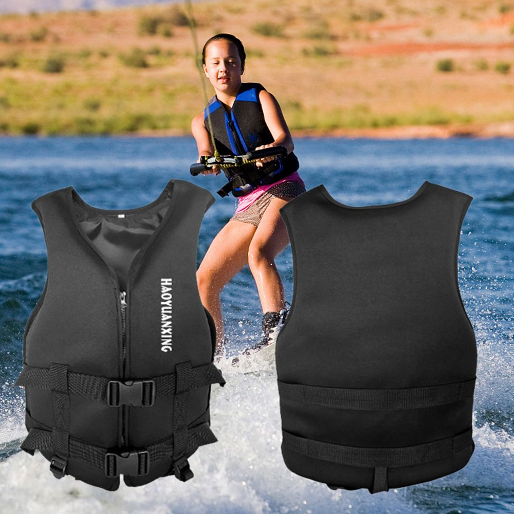 HAOYUANXING Jaket Pelampung Renang Dewasa Life Jacket Water Sport Vest M - JR-38 - Black