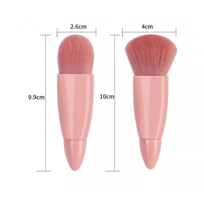 Medan Termurah Set 6in1 Brush makeup Cermin Kuas makeup portable plus cermin cakep