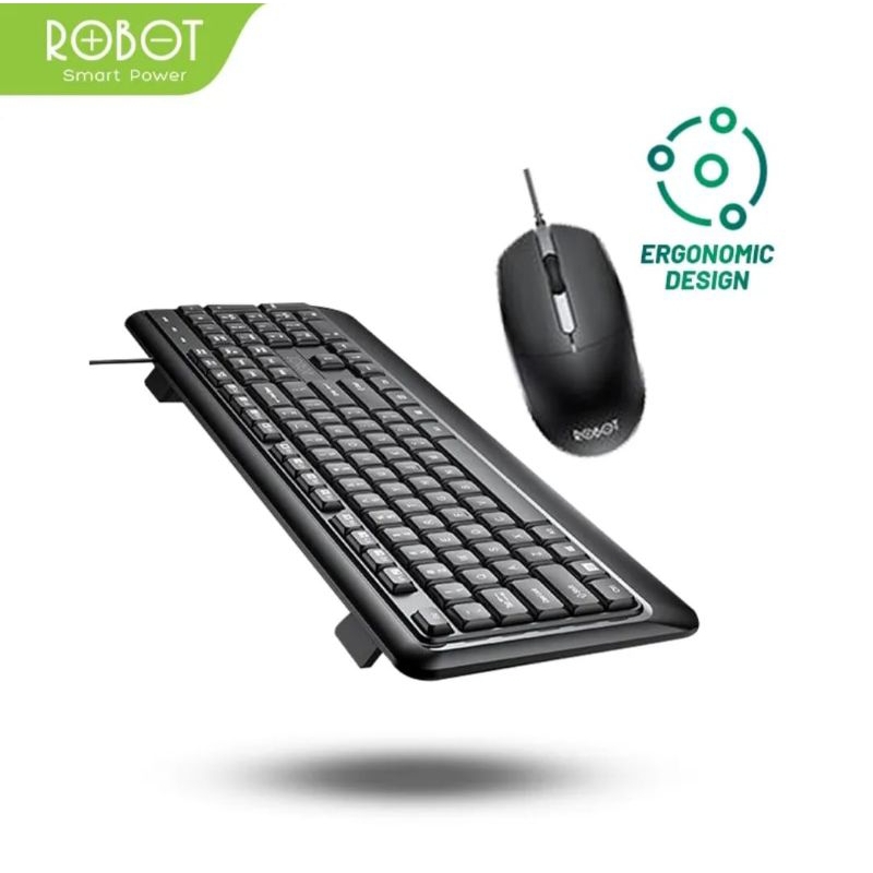 WIRED KEYBOARD &amp; MOUSE SET FOR COMPUTER / LAPTOP ROBOT KM2600