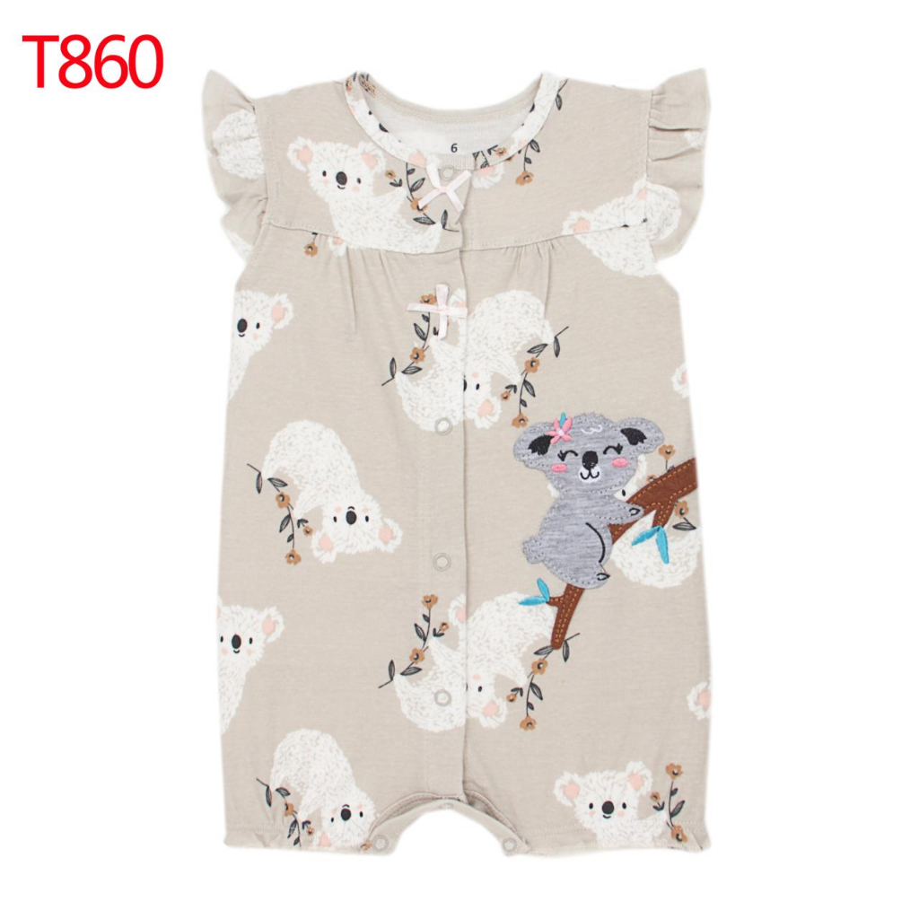 Jumper Pendek Bayi Perempuan Laki Laki / Romper Jumpsuit Bayi Baru Lahir Newborn / Baju Setelan Bayi
