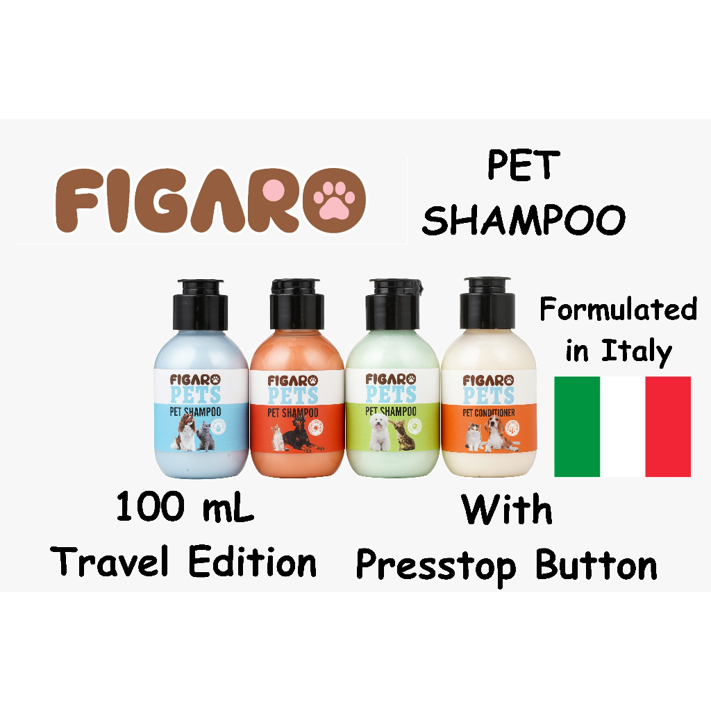 LUCKYMALL FIGARO SHAMPOO KUCING ANJING HEWAN 100 mL Anti Kutu Pelembut Jamur Rontok Tick Flea Fungal Fungi Conditioner Deworming Clean Wash Bersih Wangi Fragrant Shampo Sampo Sabun Mandi Grooming PREMIUM IMPORT ITALY ITALIA CAT DOG CATS DOGS