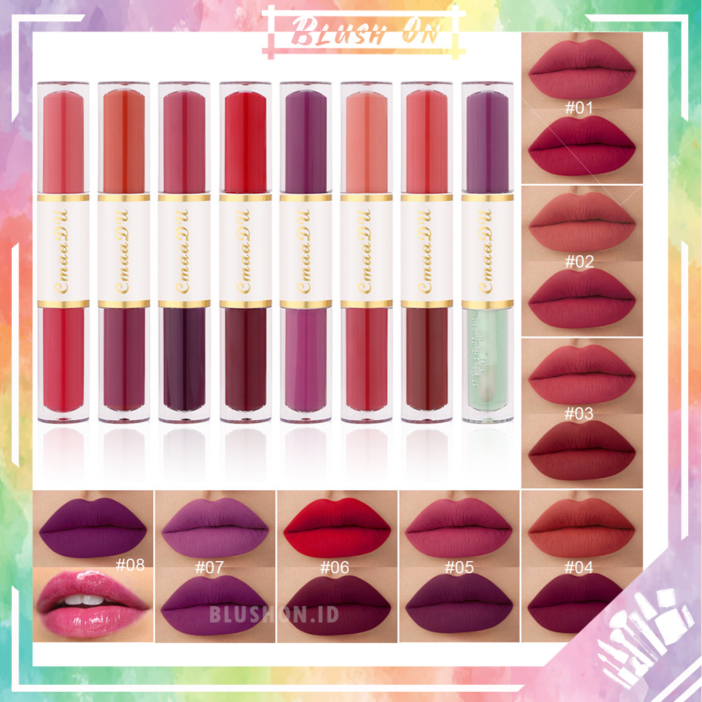 Cmaadu Lipglaze 2 in 1 Matte Waterproof Long Lasting Lipstick Lipstik Tahan Air CM04