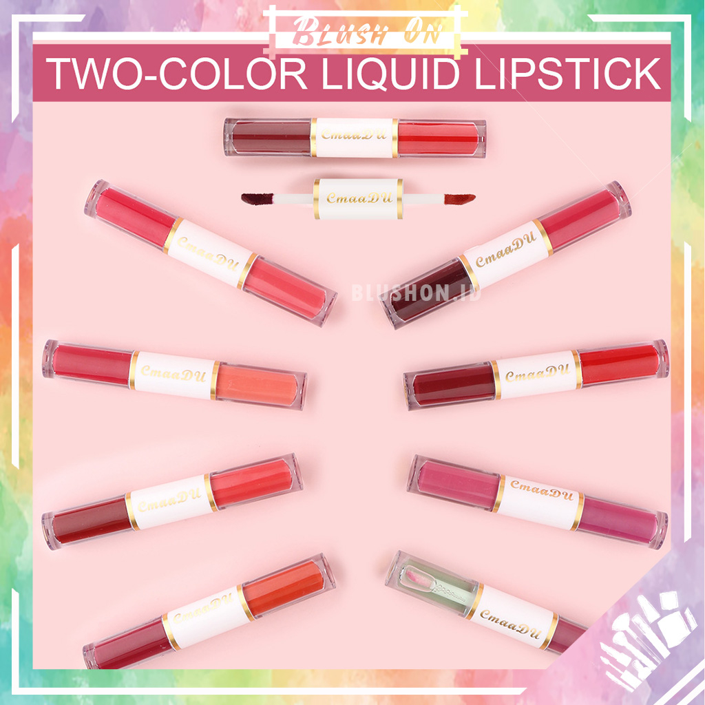 Cmaadu Lipglaze 2 in 1 Matte Waterproof Long Lasting Lipstick Lipstik Tahan Air CM04