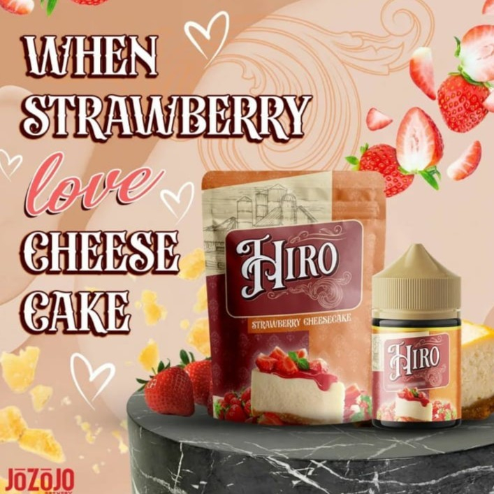 Liquid Hiro Strawberry Cheesecake 60ML by Jozojo Brew x Eliquid