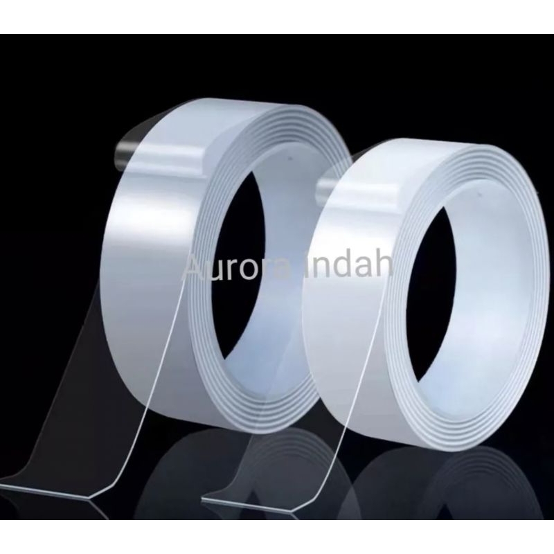 

DOUBLE TAPE 1 Meter / nano double tape bening transparan serbaguna