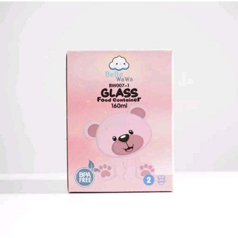 GLASS FOOD CONTAINER / KONTAINER MAKANAN KACA BEBE WAWA