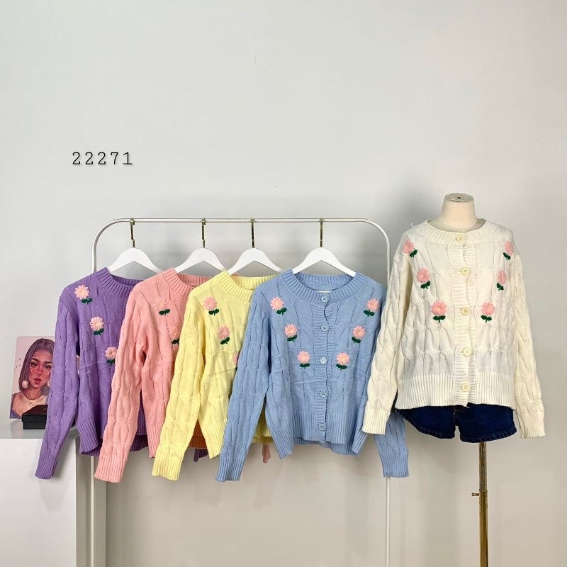 22271 Cardigan Outer Rajut Woll