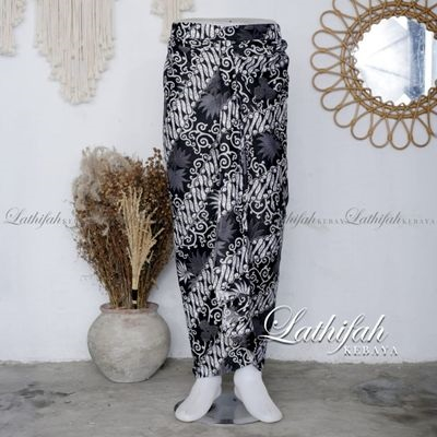 Rok Remple Batik Pinggang Karet Jumbo Kondangan MOTIF Kenanga