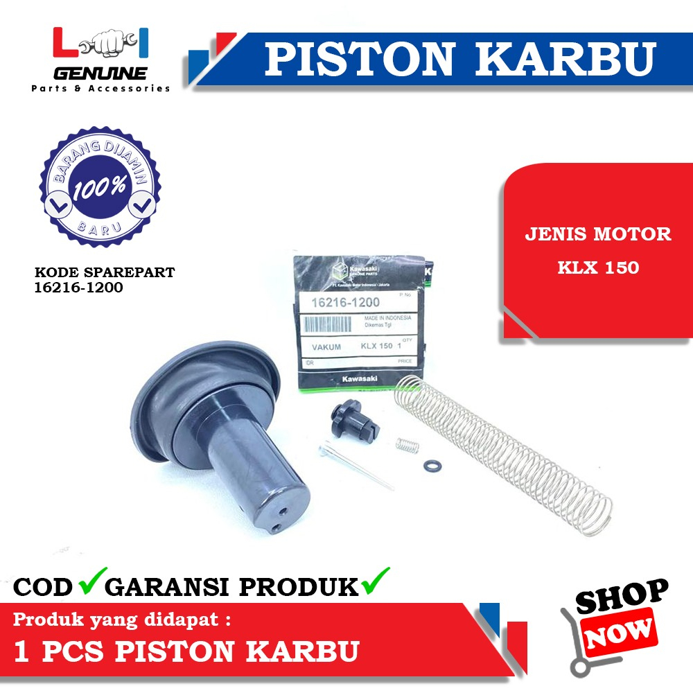 -LOI- VACUM KARBURATOR DIAGFRAGMA KARBURATOR ASSY KARET PISTON KARBU KLX 150 16216-1200