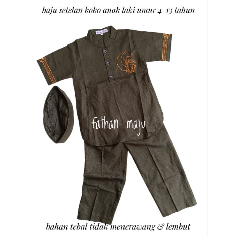 Baju koko anak laki laki Koko anak laki laki Baju muslim anak laki laki Baju koko anak Setelan koko anak laki laki Set koko anak laki laki Stelan koko anak laki laki Setelan koko anak Muslim anak Koko anak Baju taqwa anak laki laki Terbaru Terlaris Cod