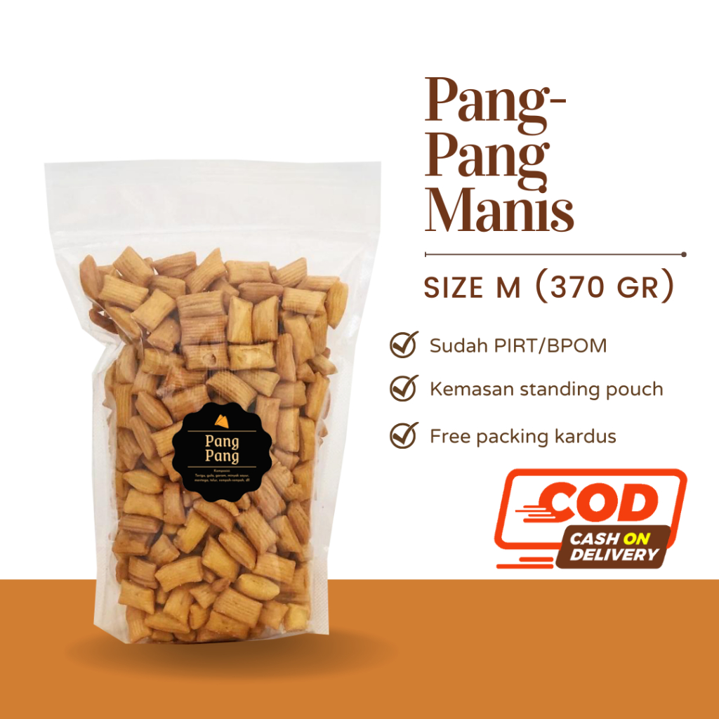 [DELISH SNACKS] Pang-Pang (M) 370gr / Snack Cemilan / Camilan Enak Gurih Manis / Pang Pang