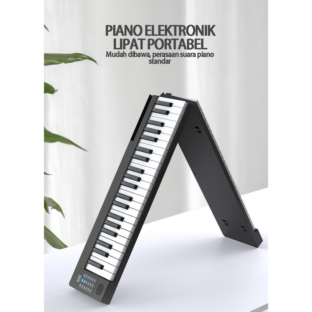 Portable 61-tuts piano lipat / Multifunctional Electronic bluetooth Keyboard Piano for Piano Student Musical Instrument- dapat dilipat