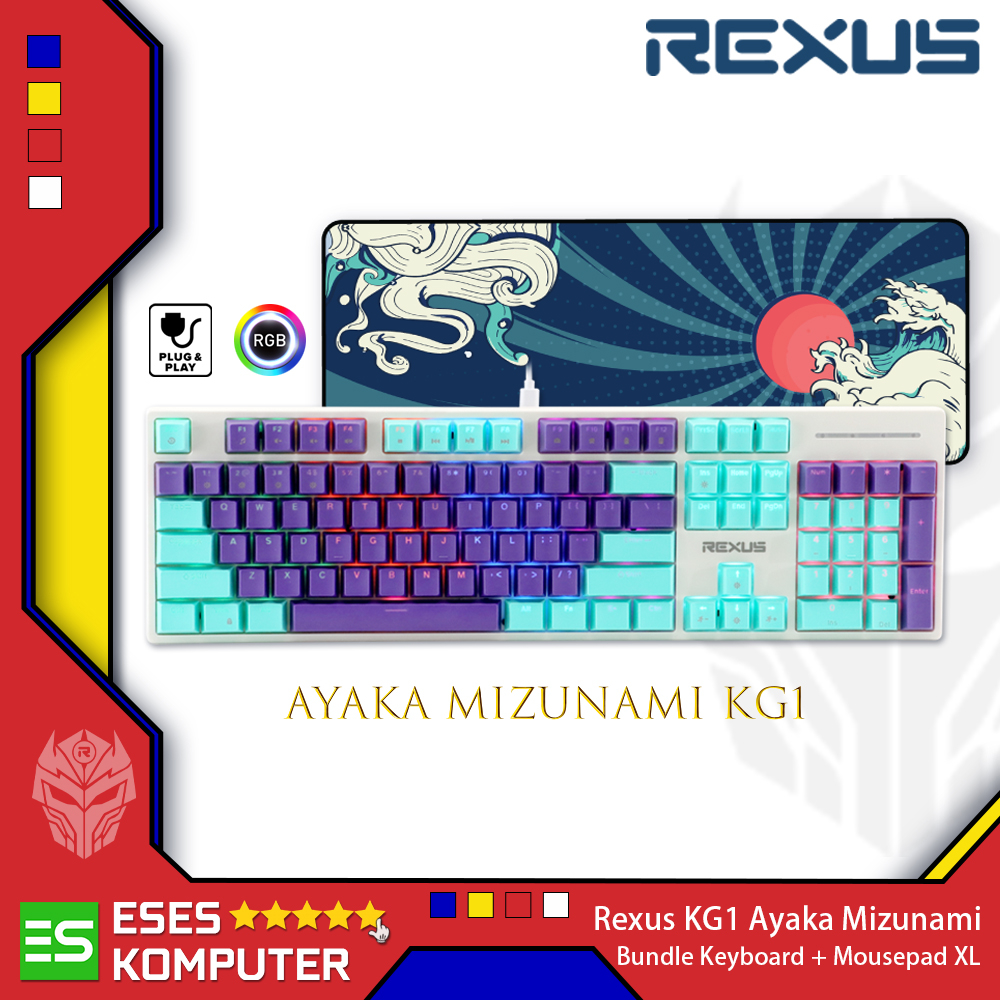 Keyboard Rexus KG1 Ayaka Mizunami Deskmat &amp; Keyboard Bundle Gaming