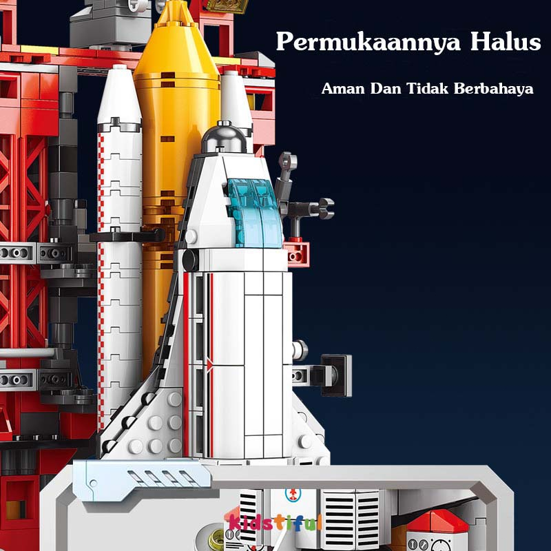 【Jakarta】Mainan Balok Space Shuttle Model Kapal Perang Untuk Anak Laki-Laki Mainan Balok Edukasi Anak Mainan Balok 3D