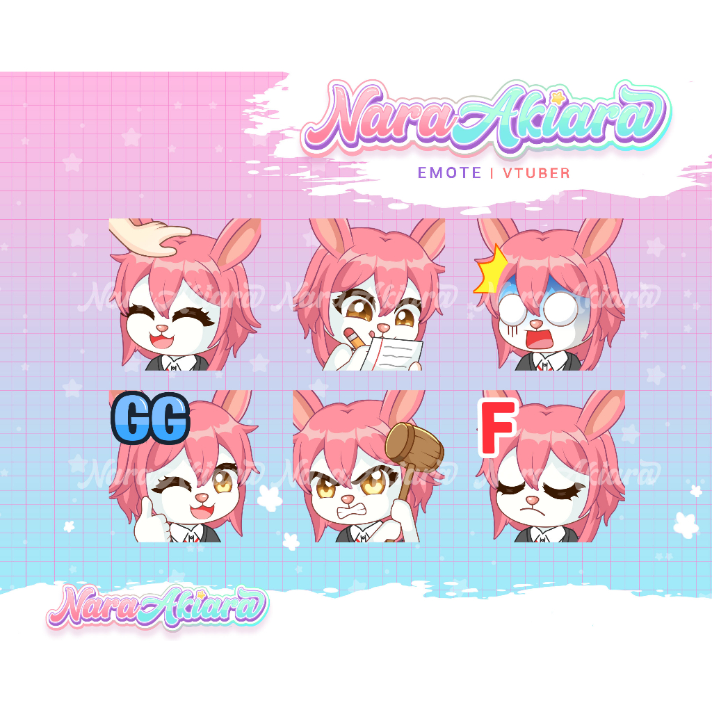 Ramaikan Streaming Anda dengan Emote Vtuber Siap Pakai di Twitch, Avatar Vtuber, Aksesori Streaming,