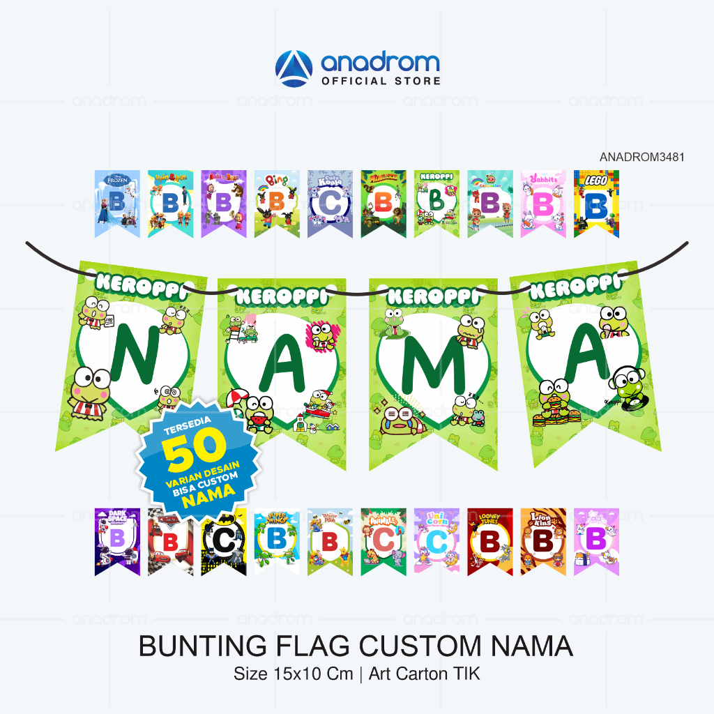 

Bunting Flag Custom Nama Aesthetic | Banner Huruf Custom | Bunting Flag Happy Birthday | Bunting Flag Dekorasi Ulang Tahun | Bunting Flag Segi lima | Anadrom 3481
