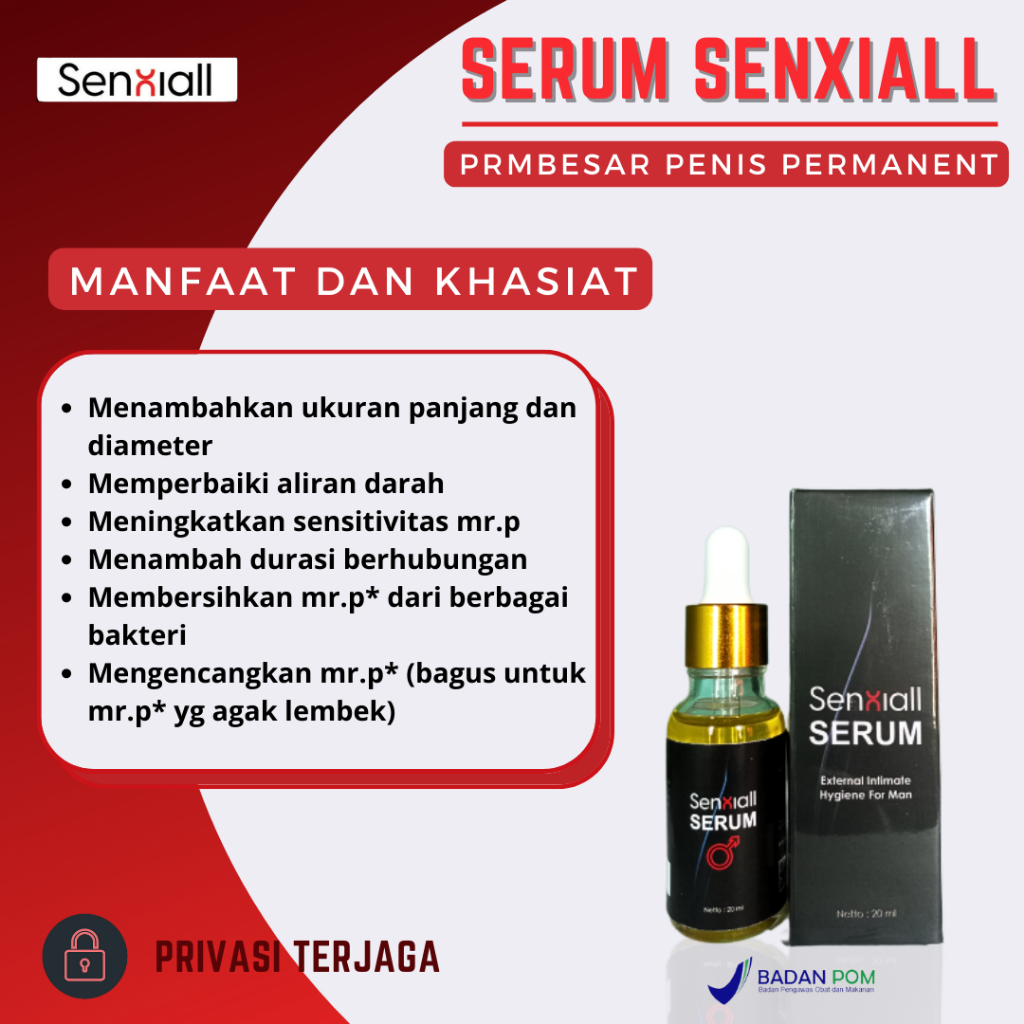 SERUM SENXIALL - pembesar penis aman cepat alami- pembesar mr. p tanpa efek samping ASLI bpom