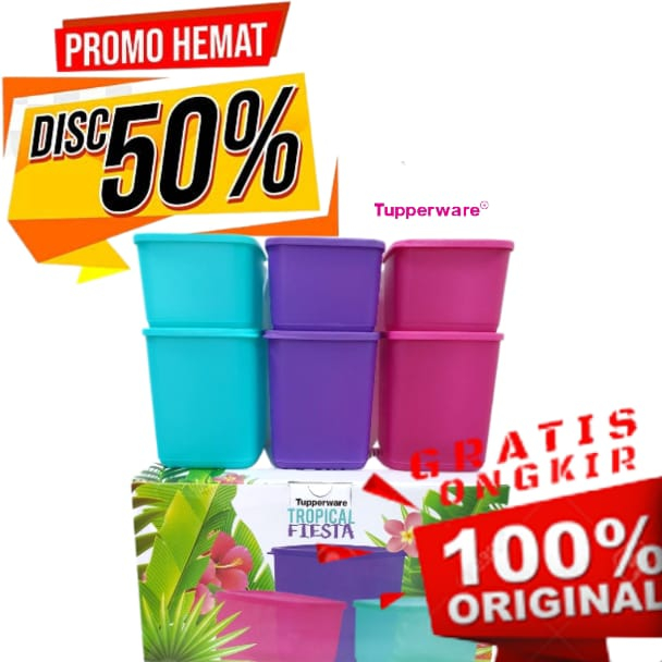 *BIG SALE* DISC 50% Tupperware Tropical Fiesta isi 7 Toples | Toples Warna Warni | Toples Multifungs