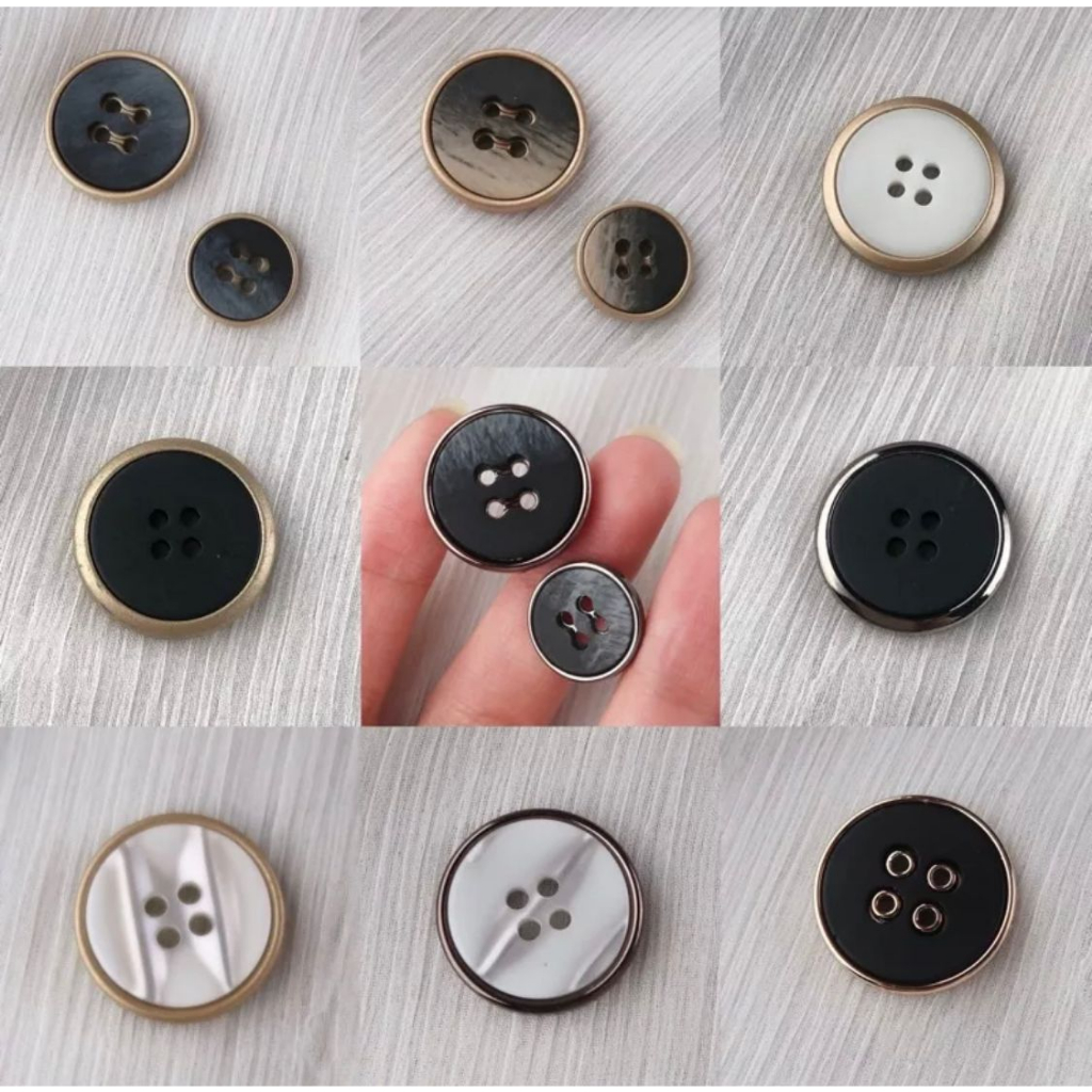 OK Kancing Baju 4 Lubang LUSINAN Grosir Kancing Pria Wanita Unik Mewah Mix Istana Kancing JOSS