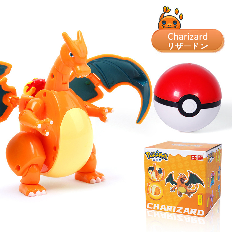 Mainan  Pokemon Pokeball Toy With Pokemon Action Figure Poke Ball Game Toys hadiah ulang tahun kotak hadiah Pikachu Charizard Gyarados Greninja