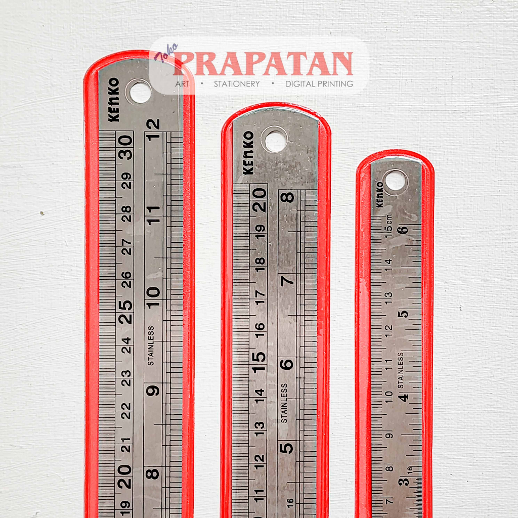 

Penggaris Besi Kenko 15-30cm | Stainless Steel Ruler