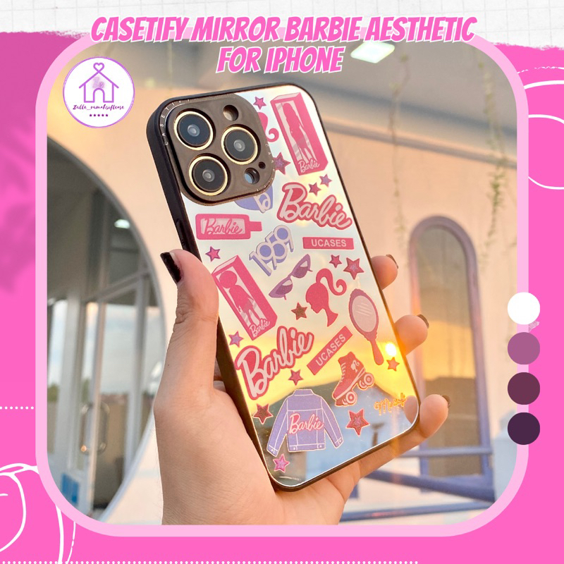 CASE FOR IPHONE CASETiFY MIRROR BARBIE AESTHETIC 7/8/SE 7+/8+ X/XS XR XSMAX 11 11 PRO 11 PROMAX 12 1