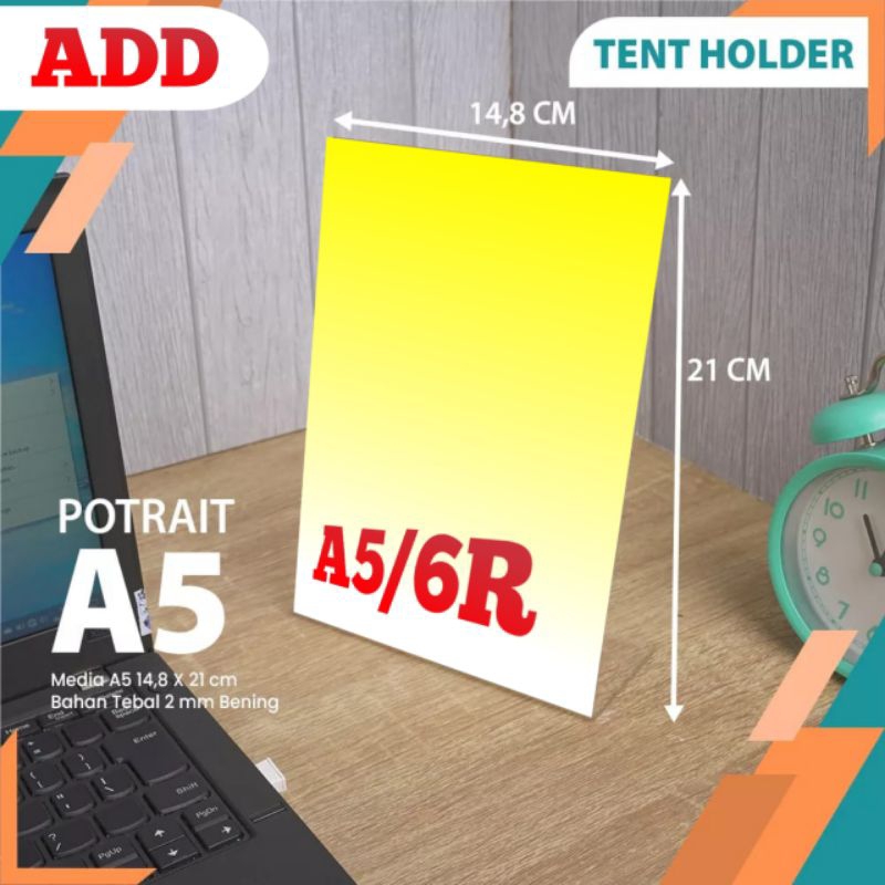 

TEMPAT BROSUR/TANT HOLDER AKRILIK A5 2MM